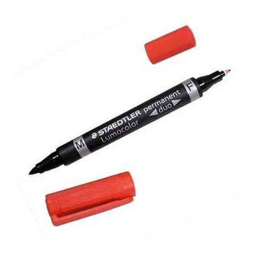 Picture of ST PERMANENT MARKER DUO RED